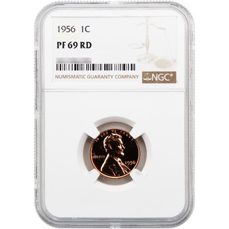 1956 Proof Lincoln Cent NGC PF69 RD