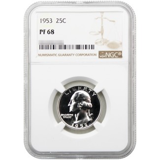 1953 Proof Washington Quarter NGC PF68