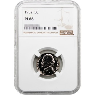 1952 Proof Jefferson Nickel NGC PF68