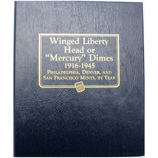 1916-1945 Mercury Dimes in Whitman Folder (Missing 1916 D)