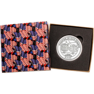 Forever in Our Hearts 9/11 1oz .999 Silver Medallion in Gift Box