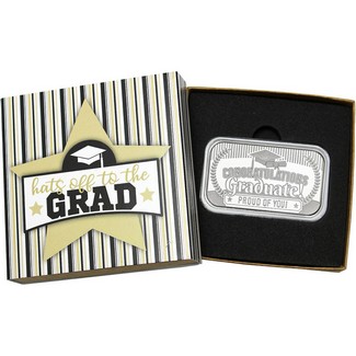 2023 Congratulations Graduate! Proud of You 1oz .999 Silver Bar in Gift Box