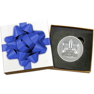 2023 Happy Hanukkah 1oz .999 Silver Medallion in Gift Box
