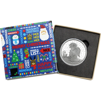 2023 Angel Prayer with Cardinals in the Snow 1oz .999 Silver Medallion in Gift Box