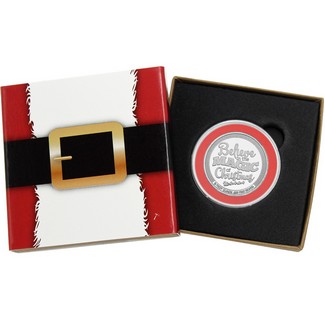 Santa Claus Believe in the Magic of Christmas 1/2oz .999 Silver Medallion in Gift Box
