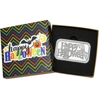 Happy Halloween Witch 1oz .999 Silver Bar in Gift Box