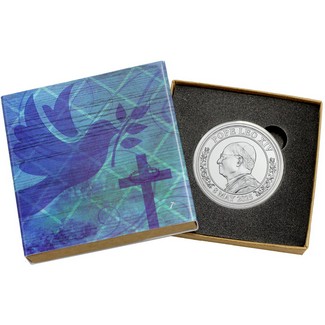 Pope Leo XIV Silver 1oz .999 Fine Medallion in Gift Box