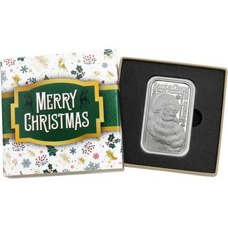 2025 Santa Claus Nicknames 1oz .999 Silver Bar in Gift Box