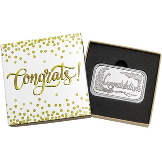 2026 Congratulations 1oz .999 Silver Bar in Gift Box