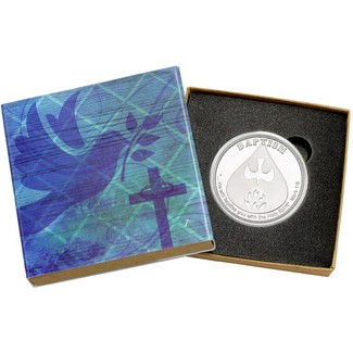 2026 Baptism 1oz .999 Silver Medallion in Gift Box
