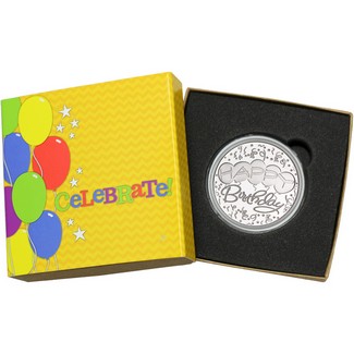 2026 Happy Birthday Balloons 1oz .999 Silver Medallion in Gift Box