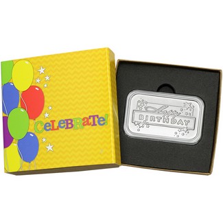 2026 Happy Birthday Stars 1oz .999 Silver Bar in Gift Box