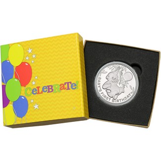 2026 Baby's First Birthday Monkey 1oz .999 Silver Medallion in Gift Box