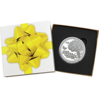 2026 Sweet Birthday Wishes Flowers 1oz .999 Silver Medallion in Gift Box