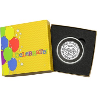 Happy Birthday To You 1/2oz .999 Silver Medallion in Gift Box