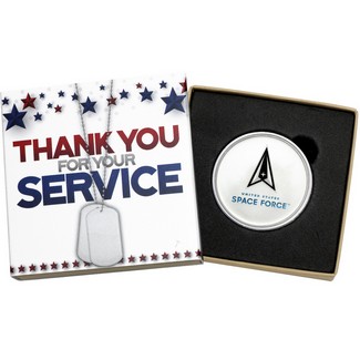 U.S. Armed Forces Space Force Officially Licensed 1oz .999 Silver Medallion Enameled in Gift Box