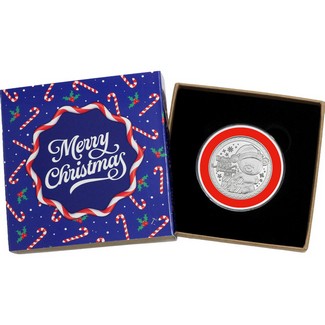 2026 Baby's First Christmas Teddy Bear Gift Half Ounce .999 Silver Medallion in Gift Box