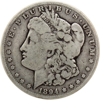 1894 O Morgan Silver Dollar in Very Good to Fine Condition