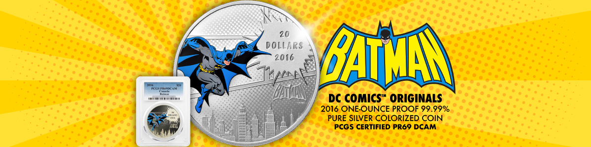 2016 Colorized Batman Silver Coin PR69