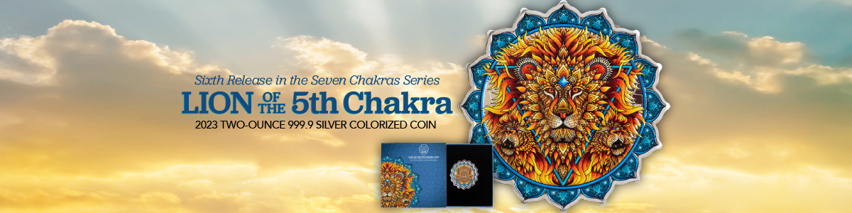 2023 2oz Colorized Lion 5th Chakra