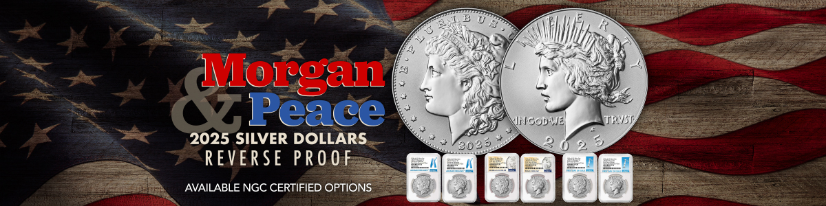 2025 Reverse Proof Morgan and Peace Dollar Sets