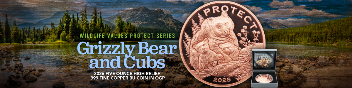 2026 5oz Copper Mother Grizzly and Cubs