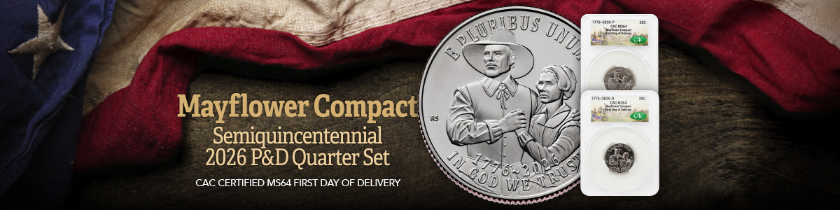 2026 P&D Mayflower Quarters CAC MS64