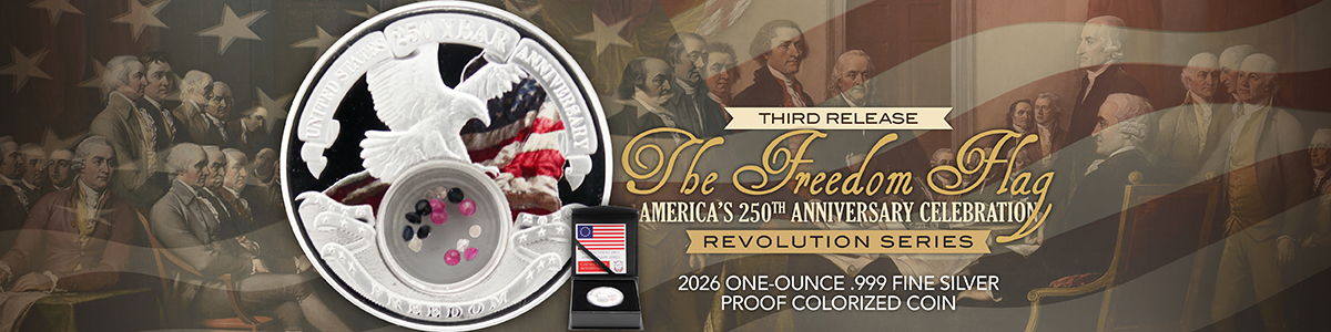 2026 Revolution Series The Freedom Flag 1oz Silver