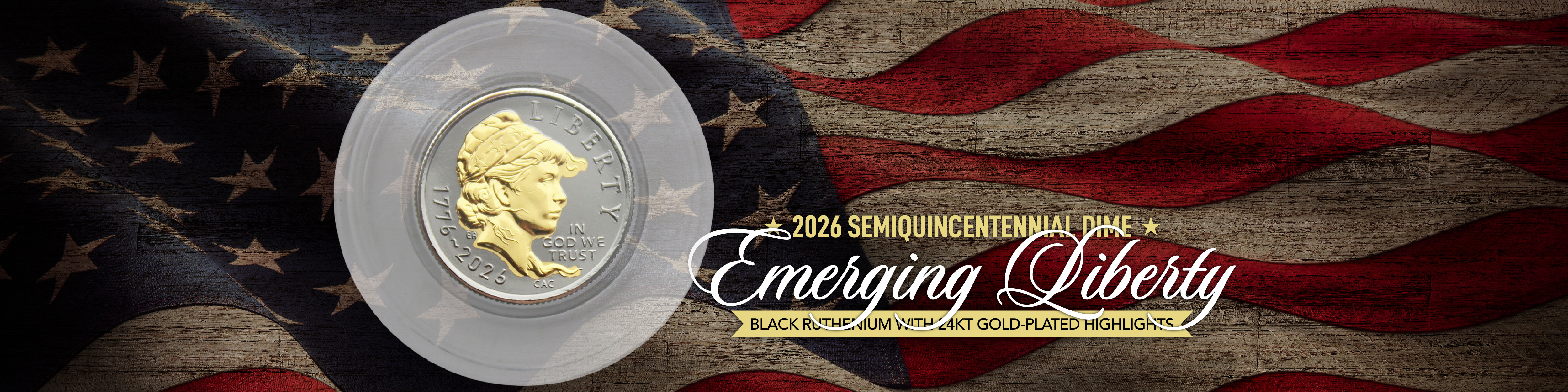 2026 Emerging Liberty Dime Black Ruthenium