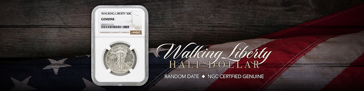Walking Liberty 1/2$ NGC Genuine