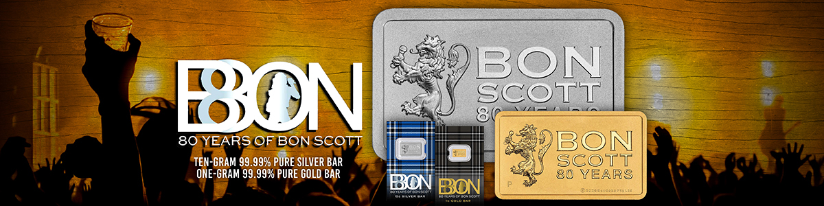 80th Ann Bon Scott Gold and Silver