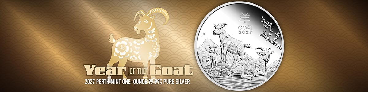 2027 1oz Silver Year of the Goat BU