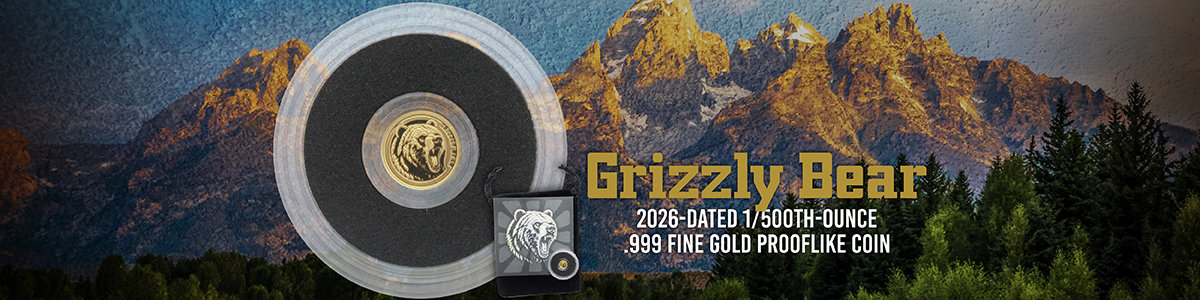 2026 1/500oz Gold Grizzy Bear