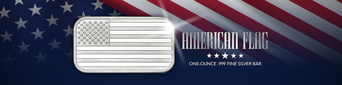American Flag 1oz Silver Bar